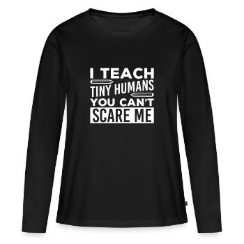 professeur - T-shirt manches longues Premium bio Femme - noir - Devant - Julia (174cm)