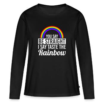 lgBT - T-shirt manches longues Premium bio Femme - noir - Devant - Julia (174cm)