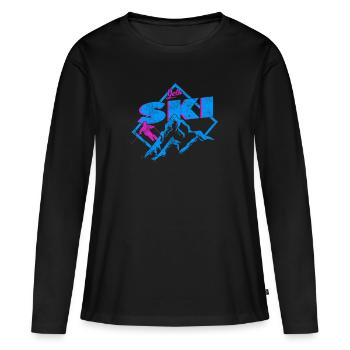 Skiing Skiing Skiing Skiing Skiing - Women's Premium Organic Long Sleeve Shirt - black - Front - Julia (174cm)