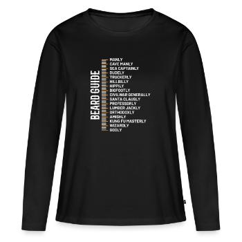 bart - Frauen Premium Bio Langarmshirt - Schwarz - Vorne - Julia (174cm)