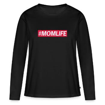 Mutter - Frauen Premium Bio Langarmshirt - Schwarz - Vorne - Julia (174cm)