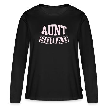 Tante - T-shirt manches longues Premium bio Femme - noir - Devant - Julia (174cm)