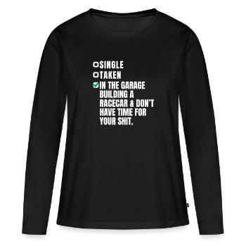 auto - Frauen Premium Bio Langarmshirt - Schwarz - Vorne - Julia (174cm)