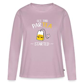 tee - Frauen Premium Bio Langarmshirt - Altrosa - Vorne - Julia (174cm)