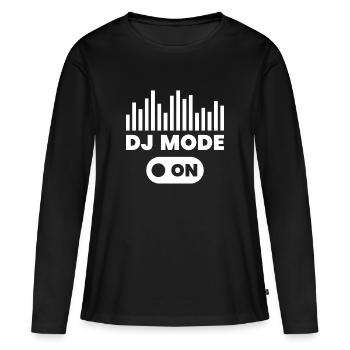 dj - T-shirt manches longues Premium bio Femme - noir - Devant - Julia (174cm)