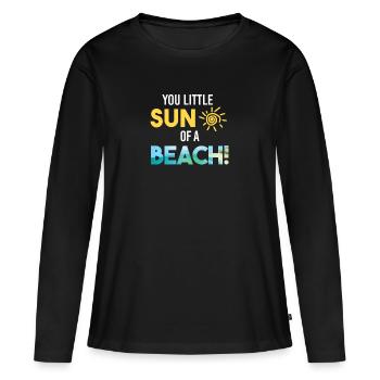 vacances - T-shirt manches longues Premium bio Femme - noir - Devant - Julia (174cm)