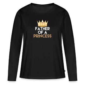 Papa fille - T-shirt manches longues Premium bio Femme - noir - Devant - Julia (174cm)