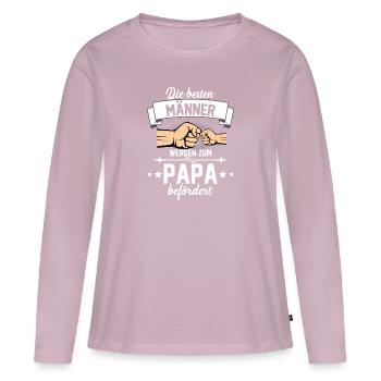 Werdender Papa - Frauen Premium Bio Langarmshirt - Altrosa - Vorne - Julia (174cm)