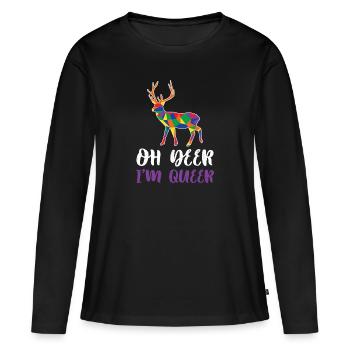 Lesbian - Women's Premium Organic Long Sleeve Shirt - black - Front - Julia (174cm)