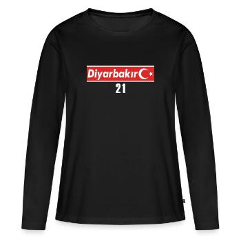 21 Plaque d’immatriculation Diyarbakir Turquie comme cadeau - T-shirt manches longues Premium bio Femme - noir - Devant - Julia (174cm)
