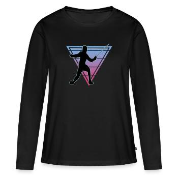 Escrime Escrime Escrime sportive - T-shirt manches longues Premium bio Femme - noir - Devant - Julia (174cm)