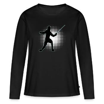 Escrime Escrime Escrime sportive - T-shirt manches longues Premium bio Femme - noir - Devant - Julia (174cm)