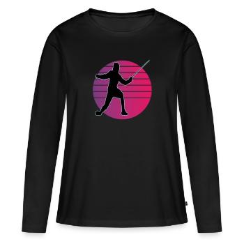 Escrime Escrime Escrime sportive - T-shirt manches longues Premium bio Femme - noir - Devant - Julia (174cm)