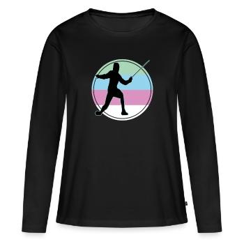 Escrime Escrime Escrime sportive - T-shirt manches longues Premium bio Femme - noir - Devant - Julia (174cm)