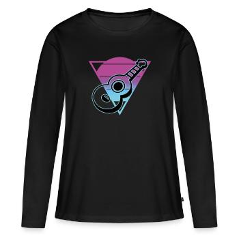 Ukuleles Vitage - Women's Premium Organic Long Sleeve Shirt - black - Front - Julia (174cm)