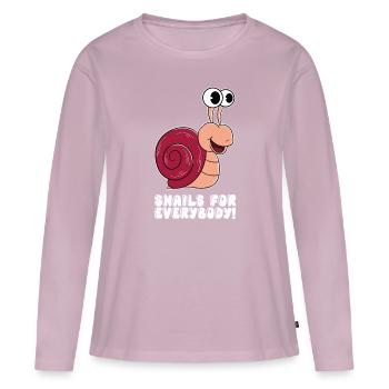 Snails for everyone - Women's Premium Organic Long Sleeve Shirt - dusky pink - Front - Julia (174cm)