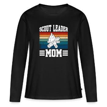 Scout Leader Mom Scout Leader - Women's Premium Organic Long Sleeve Shirt - black - Front - Julia (174cm)