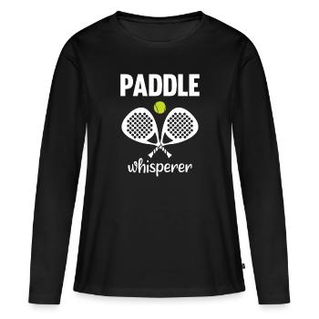 Paddle Whisperer Paddle Tennis - T-shirt manches longues Premium bio Femme - noir - Devant - Julia (174cm)