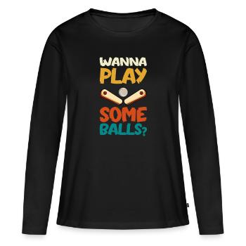 Pinball Machine Pinball Machine - Women's Premium Organic Long Sleeve Shirt - black - Front - Julia (174cm)
