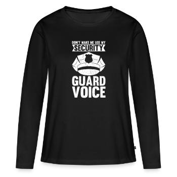 Vêtements de sécurité Accessoires de sécurité - T-shirt manches longues Premium bio Femme - noir - Devant - Julia (174cm)