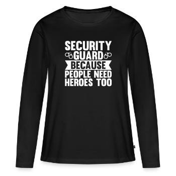 Vêtements de sécurité Accessoires de sécurité - T-shirt manches longues Premium bio Femme - noir - Devant - Julia (174cm)