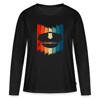 Vêtements de sécurité Accessoires de sécurité - T-shirt manches longues Premium bio Femme - noir - Devant - Julia (174cm)