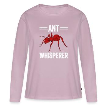 Fourmis fourmilières d’élevage de fourmis - T-shirt manches longues Premium bio Femme - rose poudré - Devant - Julia (174cm)