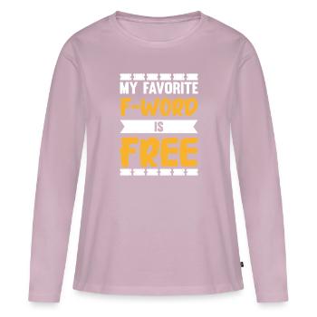 Coupon de points - T-shirt manches longues Premium bio Femme - rose poudré - Devant - Julia (174cm)