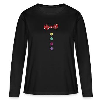 Costume de carnaval Carnaval Carnaval - T-shirt manches longues Premium bio Femme - noir - Devant - Julia (174cm)