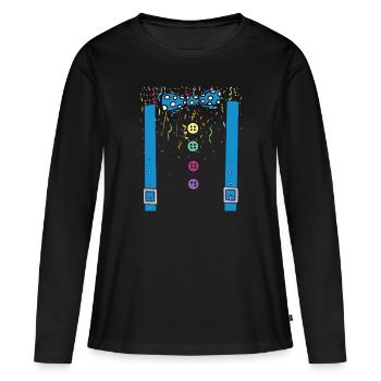 Costume de carnaval Carnaval Carnaval - T-shirt manches longues Premium bio Femme - noir - Devant - Julia (174cm)