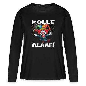 Costume de carnaval Carnaval Carnaval - T-shirt manches longues Premium bio Femme - noir - Devant - Julia (174cm)