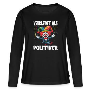 Costume de carnaval Carnaval Carnaval - T-shirt manches longues Premium bio Femme - noir - Devant - Julia (174cm)