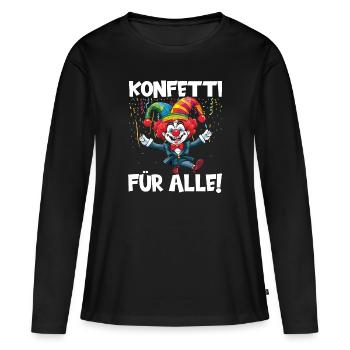 Costume de carnaval Carnaval Carnaval - T-shirt manches longues Premium bio Femme - noir - Devant - Julia (174cm)