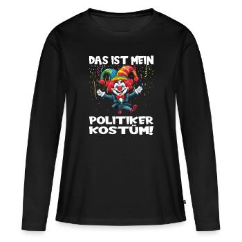 Costume de carnaval Carnaval Carnaval - T-shirt manches longues Premium bio Femme - noir - Devant - Julia (174cm)