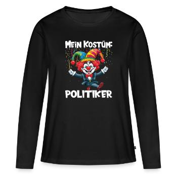 Costume de carnaval Carnaval Carnaval - T-shirt manches longues Premium bio Femme - noir - Devant - Julia (174cm)