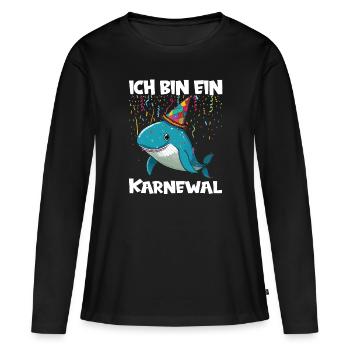 Costume de carnaval Carnaval Carnaval - T-shirt manches longues Premium bio Femme - noir - Devant - Julia (174cm)