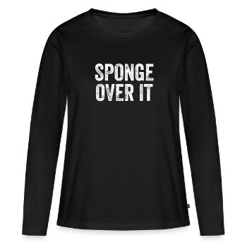 Éponge dessus Denglish - T-shirt manches longues Premium bio Femme - noir - Devant - Julia (174cm)