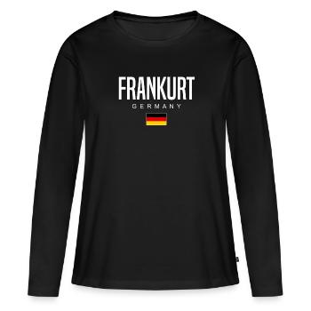 Frankfurt am Main - Women's Premium Organic Long Sleeve Shirt - black - Front - Julia (174cm)