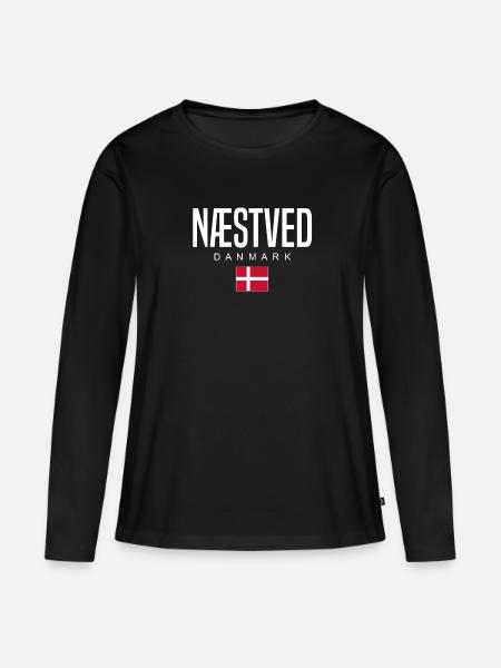 Næstved, Danemark - T-shirt manches longues Premium bio Femme - noir