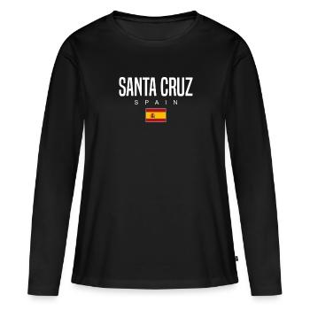 Santa Cruz, Espagne - T-shirt manches longues Premium bio Femme - noir - Devant - Julia (174cm)