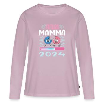 Super Mamma 2024 Loading - Women's Premium Organic Long Sleeve Shirt - dusky pink - Front - Julia (174cm)