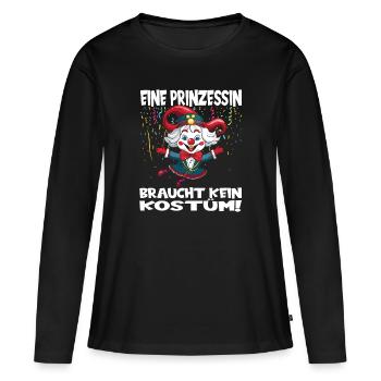 Karneval Kostüm Fasching Fastnacht - Frauen Premium Bio Langarmshirt - Schwarz - Vorne - Julia (174cm)