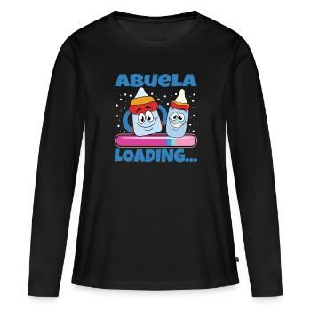 Grand-mère 2024 future grand-mère 2024 Chargement - T-shirt manches longues Premium bio Femme - noir - Devant - Julia (174cm)