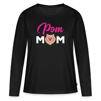 Loulou de poméranie Spitz nain pomeranian chiot - T-shirt manches longues Premium bio Femme - noir - Devant - Julia (174cm)
