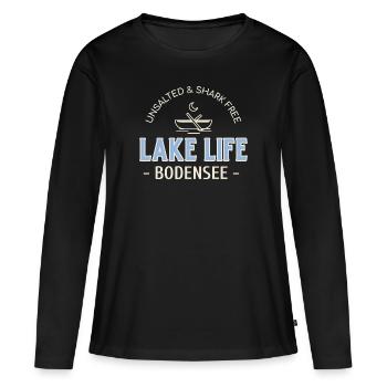 Lake Life Lake Constance - Women's Premium Organic Long Sleeve Shirt - black - Front - Julia (174cm)