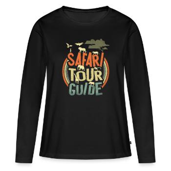 Safari Tour Guide - Frauen Premium Bio Langarmshirt - Schwarz - Vorne - Julia (174cm)