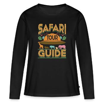 Safari Tour Guide - Frauen Premium Bio Langarmshirt - Schwarz - Vorne - Julia (174cm)