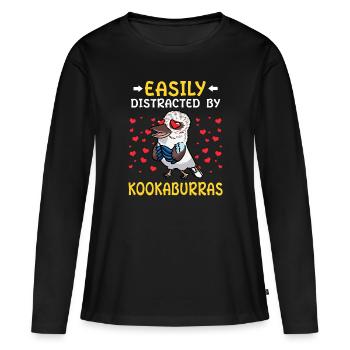 Laughing Hans Vogel Jägerliest - T-shirt manches longues Premium bio Femme - noir - Devant - Julia (174cm)