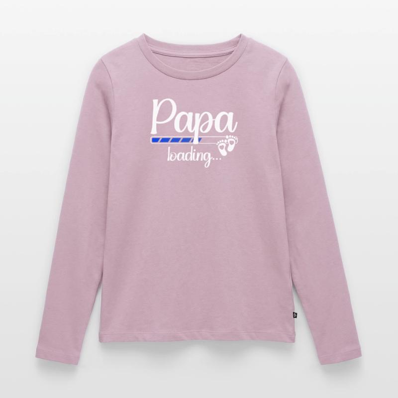 Papi Loading Schwangerschaft Bald Papa Loading Frauen Premium Bio Langarmshirt
