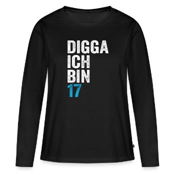 Digga I'm 17th Birthday Boy 17th Birthday - Women's Premium Organic Long Sleeve Shirt - black - Front - Julia (174cm)